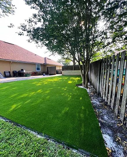 Artificial landscaping turf at Jacksonville